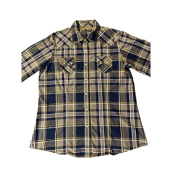 Cruel Girl Plaid Western Shirt Womens XL Used Snap Front 100% Cotton - Picture 3 of 16